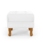 Puff Canis / Couro Branco