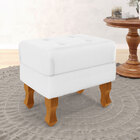 Puff Canis / Couro Branco