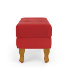 Puff Canis / Couro Vermelho