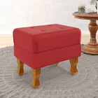 Puff Canis / Couro Vermelho