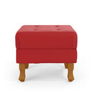 Puff Canis / Couro Vermelho