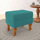 Puff Canis / Sued Azul Turquesa