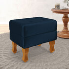 Puff Canis / Veludo Azul Marinho