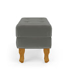 Puff Canis / Veludo Cinza Claro