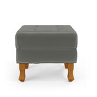 Puff Canis / Veludo Cinza Claro