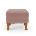Puff Canis / Veludo Rosê Claro