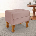 Puff Canis / Veludo Rosê Claro