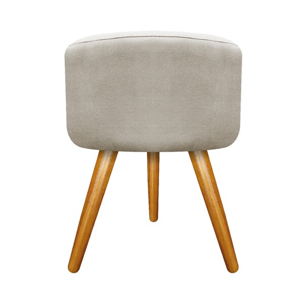 Puff Carol Palito Mel Suede Bege - Amarena Móveis