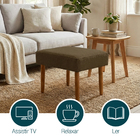 Puff Charme Decorativo Assento Extra Para Sala Quarto Closet