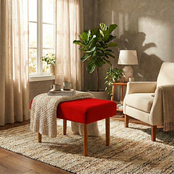 Puff Charme Decorativo Assento Extra Para Sala Quarto Closet