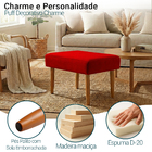 Puff Charme Decorativo Assento Extra Para Sala Quarto Closet