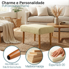 Puff Charme Decorativo Assento Extra Para Sala Quarto Closet