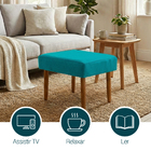 Puff Charme Decorativo Assento Extra Para Sala Quarto Closet