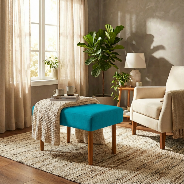 Puff Charme Decorativo Assento Extra Para Sala Quarto Closet