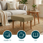 Puff Charme Decorativo Assento Extra Para Sala Quarto Closet