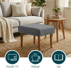 Puff Charme Decorativo Assento Extra Para Sala Quarto Closet