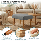 Puff Charme Decorativo Assento Extra Para Sala Quarto Closet