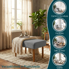 Puff Charme Decorativo Assento Extra Para Sala Quarto Closet