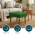 Puff Charme Decorativo Assento Extra Para Sala Quarto Closet