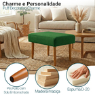 Puff Charme Decorativo Assento Extra Para Sala Quarto Closet