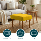 Puff Charme Decorativo Assento Extra Para Sala Quarto Closet