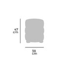 Puff Cherry Boucle 47 Cm X 38 Cm Pés De Madeira Castanho/gold