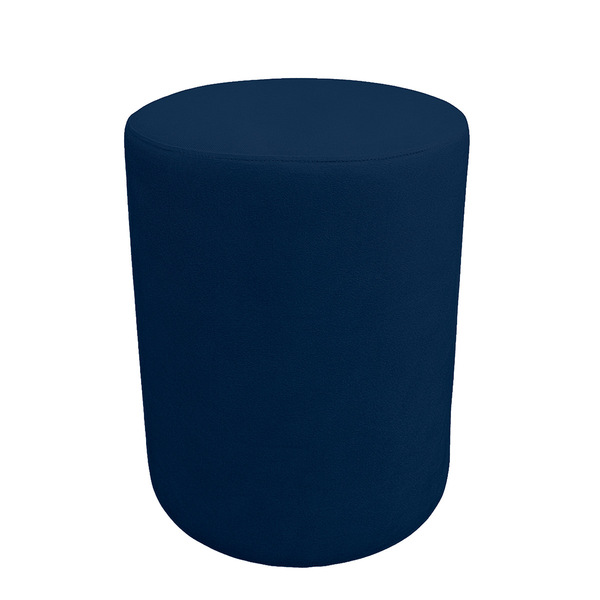 Puff Cilindro Live Para Sala E Quarto Suede Azul - Jylcrom