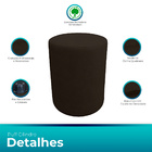 Puff Cilindro Live Para Sala E Quarto Suede Marrom - Jylcrom