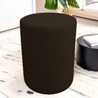 Puff Cilindro Live Para Sala E Quarto Suede Marrom - Jylcrom