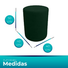 Puff Cilindro Live Para Sala E Quarto Suede Verde - Jylcrom