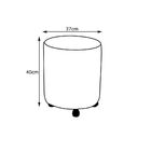 Puff Cirius C/rodízios Plástico Pu Sintético Preto G15 - Gran