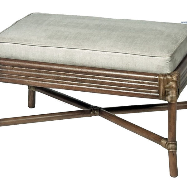 Puff Claire Assento Cor Branco Com Base Madeira Apui 44 Cm (a