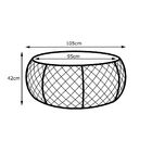 Puff Cleo 105cm Trêsse Pu Sintético Caramelo G15 - Gran Belo