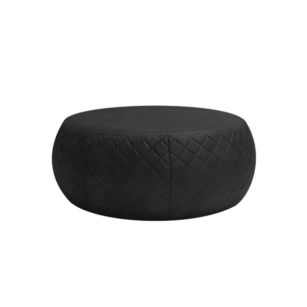 Puff Cleo 105cm Trêsse Pu Sintético Preto G15 - Gran Belo