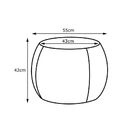 Puff Cleo 55cm Pu Sintético Caramelo - Gran Belo