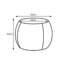 Puff Cleo 55cm Pu Sintético Marrom G15 - Gran Belo