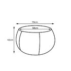 Puff Cleo 70cm Pu Sintético Bege Claro - Gran Belo