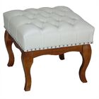 Puff Closet Multiuso Pequeno Madeira Maciça Imbuia E Branco L