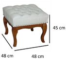 Puff Closet Multiuso Pequeno Madeira Maciça Imbuia E Branco L