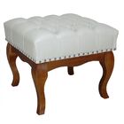 Puff Closet Multiuso Pequeno Madeira Maciça Imbuia E Branco L