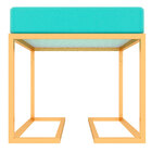 Puff Cloud-angels Design - Dourado / Turquesa