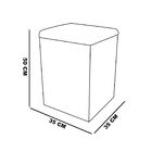 Puff Cobogó Aramado Cobre Jacquard Geométrico Bege E Vermelho