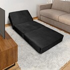 Puff Colchão Dobrável Grand Puff Inca Preto Veludo Matrix