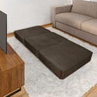 Puff Colchão Dobrável Grand Puff Light Marrom Escuro Veludo M