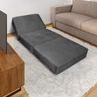 Puff Colchão Dobrável Grand Puff Paiva Chumbo Veludo Matrix