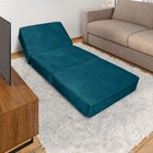 Puff Colchão Dobrável Grand Puff Turkey Petróleo Veludo Matrix