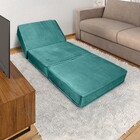 Puff Colchão Dobrável Grand Puff Verde Veludo Matrix