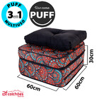 Puff Colchonete Dobrável / Sofá 3 em 1 + Travesseiro Solteiro