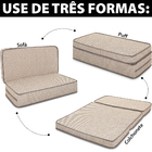 Puff Colchonete Dobrável / Sofá 3 em 1 Casal BF Colchões