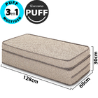 Puff Colchonete Dobrável / Sofá 3 em 1 Casal BF Colchões